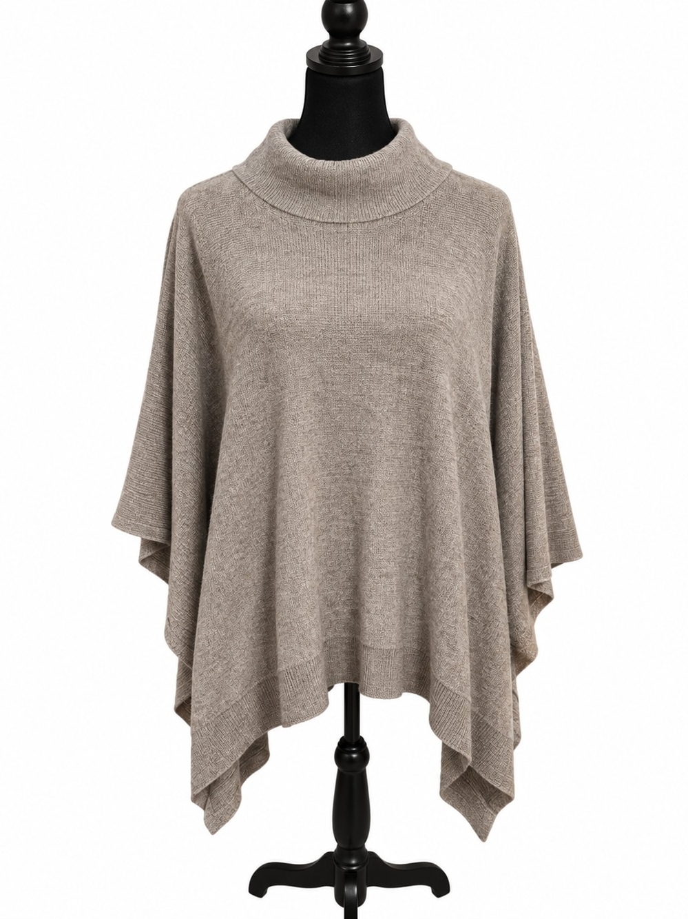 Isabel by Ingrid + Isabel Gray Turtleneck Poncho Sweater – Size L/XL